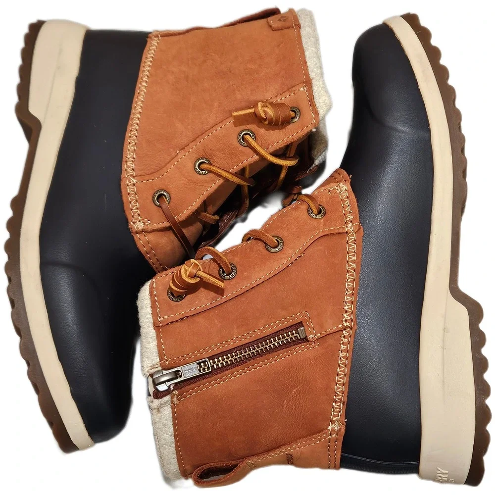 Sperry‎ Maritime Repel Tan Navy Insulated Waterproof Duck Boots Women's 7.5 M